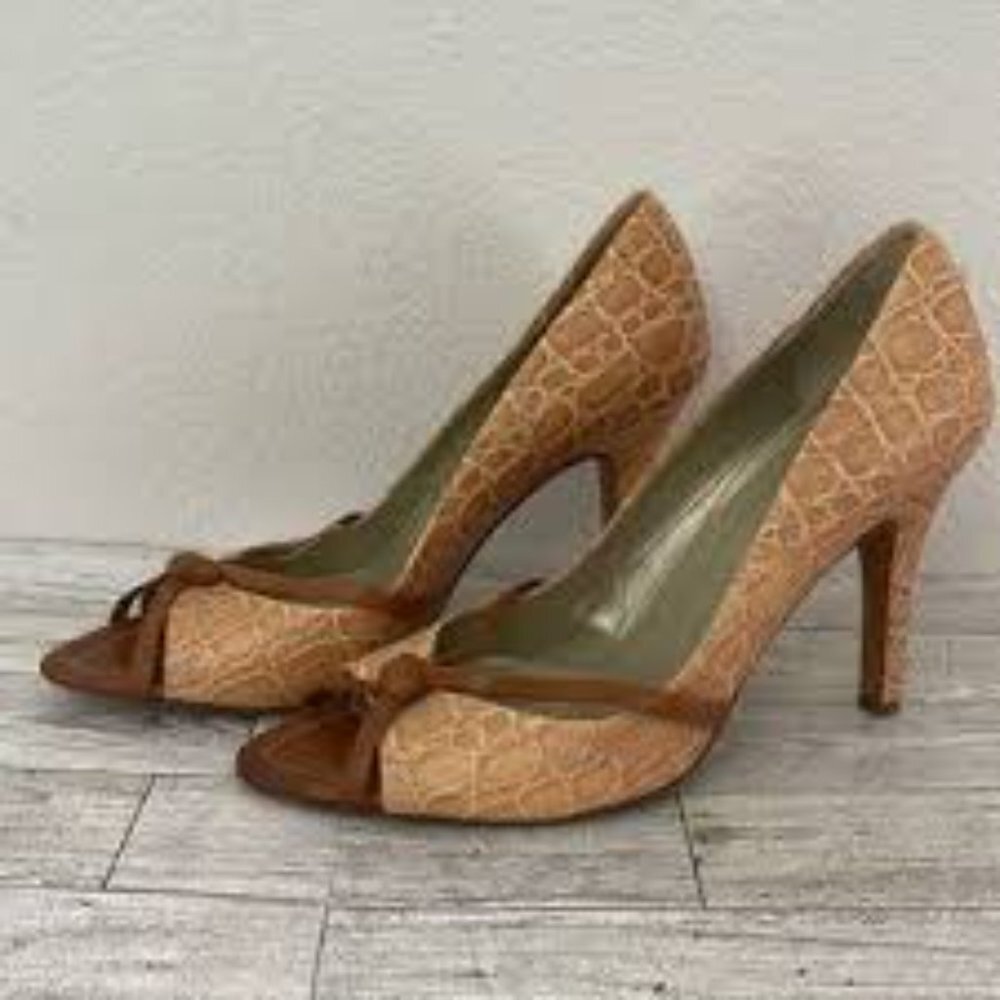 Furla Embossed Italian Leather Heels